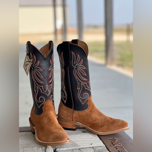 FENOGLIO BOOT CO. Rust Roughout Boots in brown size 10.5 - Picture 2 of 10